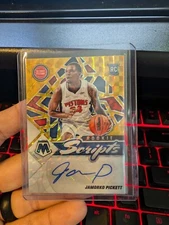 2021-22 Panini Mosaic Rookie Scripts Gold Prizm Jamorko Pickett #RS-JPI Auto