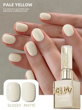 Pale Yellow Gel Nail Polish 15ml UV LED Soak Off Glossy Matte Finish