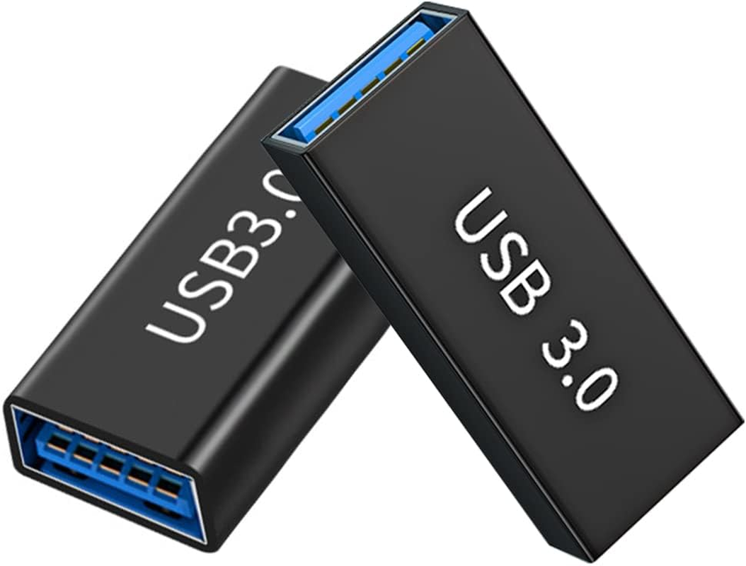2-Pack USB 3.0 Female to Female Adapter for High-Speed Connectivity