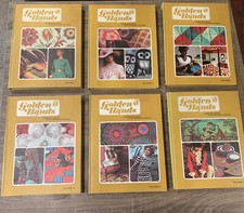 Vintage 1973 GOLDEN HANDS Guide Knitting Dressmaking Needlecraft HC Book Vol 1-6