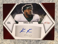 2023 Sage Khalil Keith RED Auto Autograph FREE Shipping