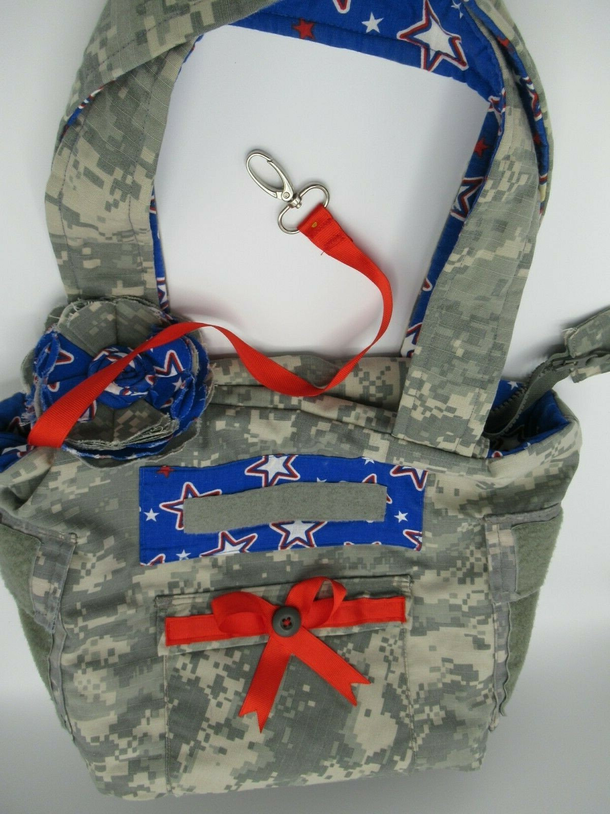 Handbag/Purse Military Camo Flag Style Army Guy ACU-image