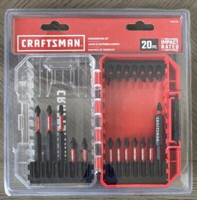 Craftsman 20 Piece Screw Driver Impact Rated Driver Bit Set