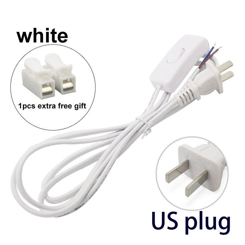 110v-220v AC Power Supply Cable eclectic Cord With on/off switch For ...