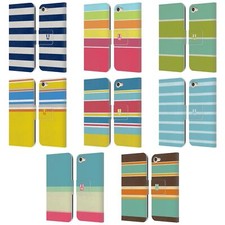 HEAD CASE DESIGNS STRIPES COLLECTION LEATHER BOOK CASE FOR APPLE iPOD TOUCH MP3