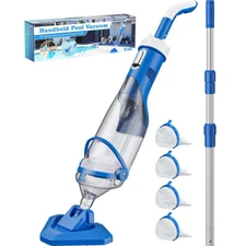 Cordless Pool Vacuum with Telescopic Pole, 18.5 GPM Powerful Suction, 1.5H Super