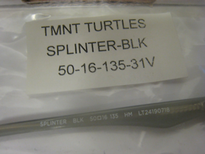 TEENAGE MUTANT NINJA TURTLE Style SPLINTER in BLK 50-16-135-31v