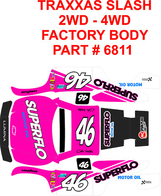 COLE TRICKLE SUPERFL0 DOT Theme wrap STOCK 2WD - 4WD TRAXXAS  #6811 SLASH BODY