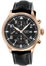 Gevril Men's 47103 Vaughn Chrono Pilot Swiss Automatic ETA 7750 Movement Watch