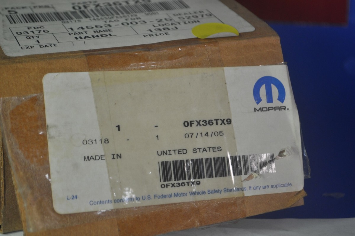 NEW OEM MOPAR 97-98 DODGE NEON DOOR HANDLE INSIDE INTERIOR