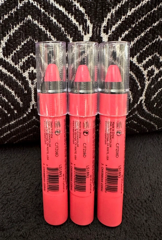 3pk KLEANCOLOR MASTER STROKES CARIBBEAN CORAL TWIST-UP LONG WEAR MATTE LIPSTICK - Image 3 of 4