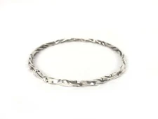 Twisted Bangle Solid Sterling Silver Bracelet Organic Pattern PreLoved Jewelry