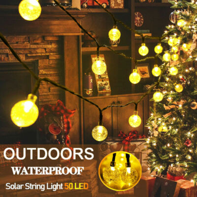 Outdoor Solar Powered String Lights 7m/50led for Patio Yard Porch Party Decor BR