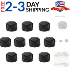 1/2" Black Pipe Cap, 10 Pack Malleable Iron Cast Pipe Caps for Steam-Punk Vin...