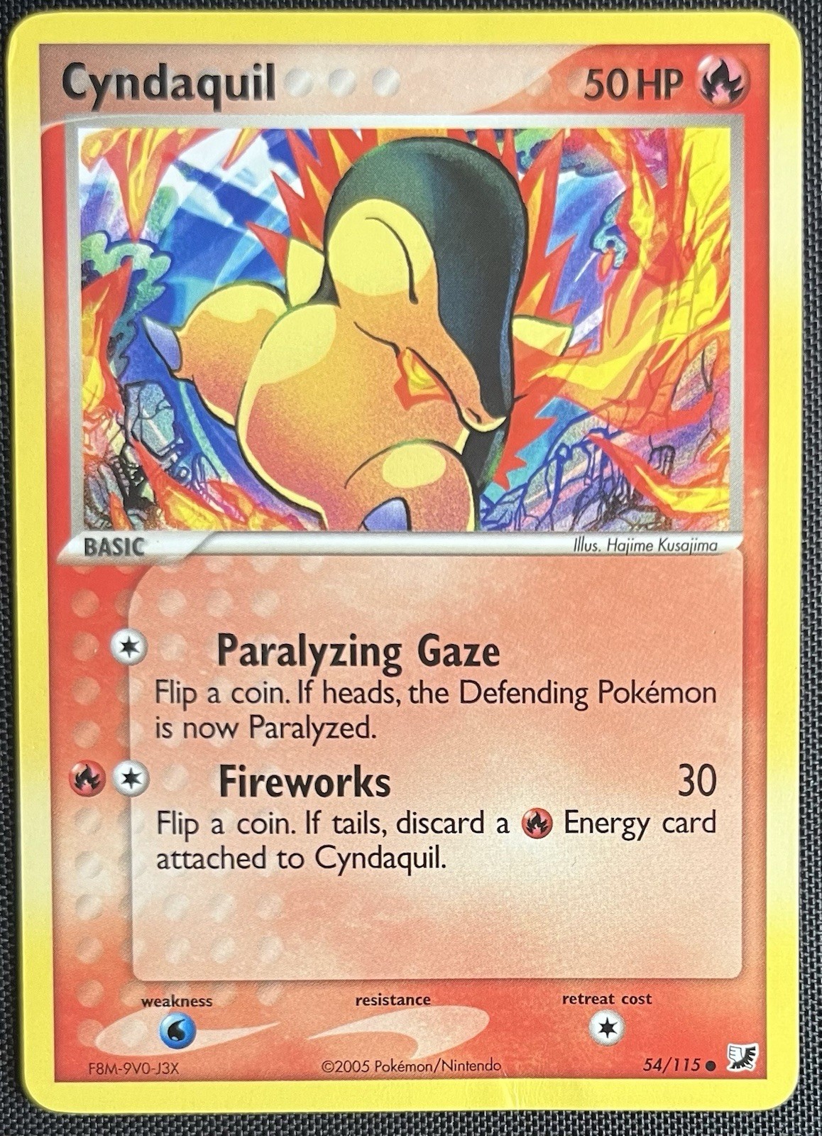 Cyndaquil 54/115 Pokemon English Gold & Silver Unseen Forces 2005