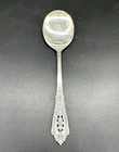 Wallace Rose Point Sterling Silver Round Cream Soup Spoon 5 7/8"