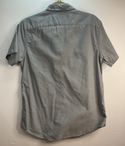 Rvca Men’s Short Sleeve Slim Fit Button Down Shirt Gray Sz M - Picture 2 of 6