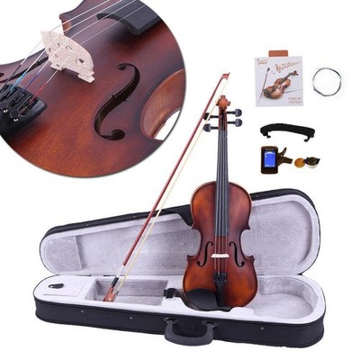 Glarry Acoustic Violin 4/4 Retro Matte Spruce Wood w/Case Musical Instruments