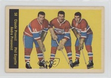 1960-61 Parkhurst Andre Pronovost Claude Provost Phil Goyette #58 0mx5