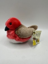 Audubon Birds 2013 Purple Finch Plush Wild Republic SOUND WORKS Tags Attached