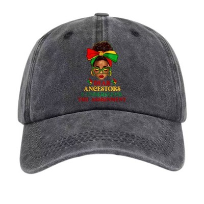 Dear Ancestors I Understand the Assignment Juneteenth Vintage Washed BaseballCap