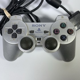 Genuine Sony Playstation 2 PS2 Dualshock 2 SILVER Controller SCPH-10010