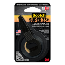 Scotch Super 33 Vinyl Electrical Tape: 1/2 in. x 16.5 ft. Black 