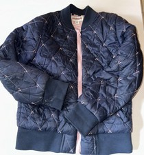 True Religion Girls Pink Quilted Bomber Jacket, Size S