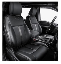 Leather Seat Covers Custom Fit for 2021-2025 F150 XL XLT STX Super Crew Cab -