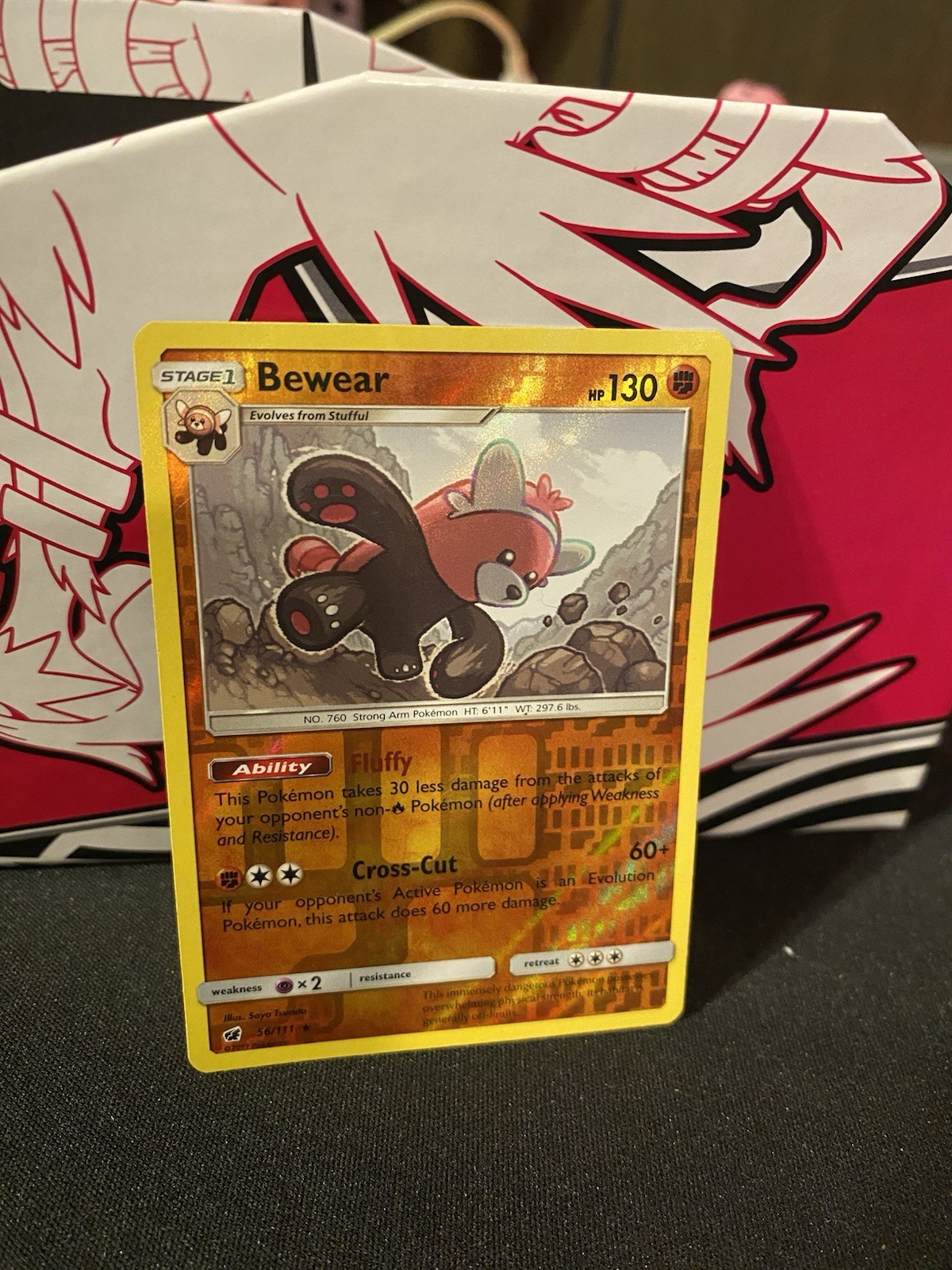 Bewear - 56/111 - Sun & Moon Crimson Invasion Holo Rare Pokemon