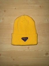 Prada Mens Yellow Wool Headgear Standard Issu...