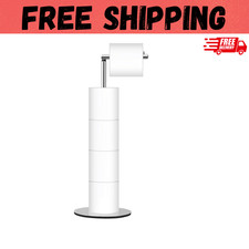 Toilet Paper Holder Stand, Free Standing Toilet Paper Roll Holder with Reserve