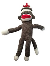 Animal Adventure Sock Monkey Knit Plush Stuffed Animal Classic Brown 18" Medium