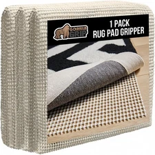 GORILLA GRIP 4x6 ft Rug Pad Gripper Thick Non-Slip for Hard Floors