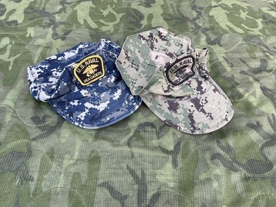 USN. | 8 Point Cap | Pair 2x | Sea Cadets | 7 1/4-57/58cm | Blueberry&Avocado
