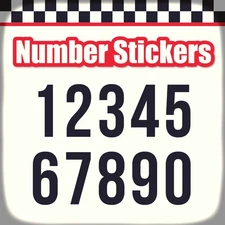 3, 4, 5, 6, 7, 8 inch Black Number Stickers Die Cut Custom 3 Digit 3 pcs 1110S