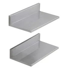 Uimoso 2pcs 16" x 8.6" Stainless Steel Wall Shelf for Kitchen and Restaurant Use