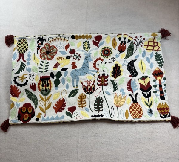 "Funda de almohada Ikea Rodarv 16 X 26"" funda de cojín borlada escandinava"