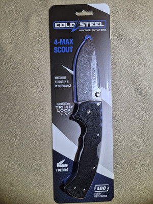 Cold Steel 4-Max Scout MY FAVORITE KNIFE Tri-Ad Lock Pocketknife.