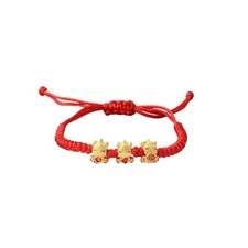 2026 New Year Red String Lucky Horse Bracelet, Adjustable Chinese Zodiac Animal