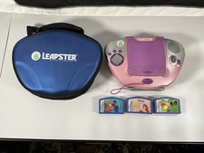 LeapFrog Leapster Learning System Pink Console Bundle w/ 3 Games  Case