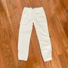 Buffalo David Britton Cargo Joggers Girls L 14/16 White Casual Cotton Normcore