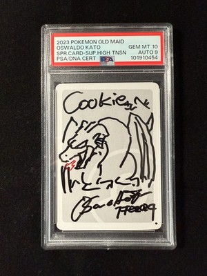 Oswaldo Kato Signed Pokemon 2019 Old Maid Card Charizard PSA/DNA