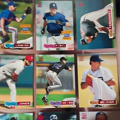 Topps Stadium Club 1993 MLB Debut Baseball Card Lot 9 Cards Mike Lansing Weiss