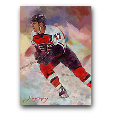 Rod Brind'Amour Art Card Limited 19/50 Edward Vela Signed (Philadelphia Flyers)