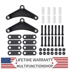 New Metal Tandem Trailer Axle Shackle Kit Heavy Duty Steel for Double Eye Spring