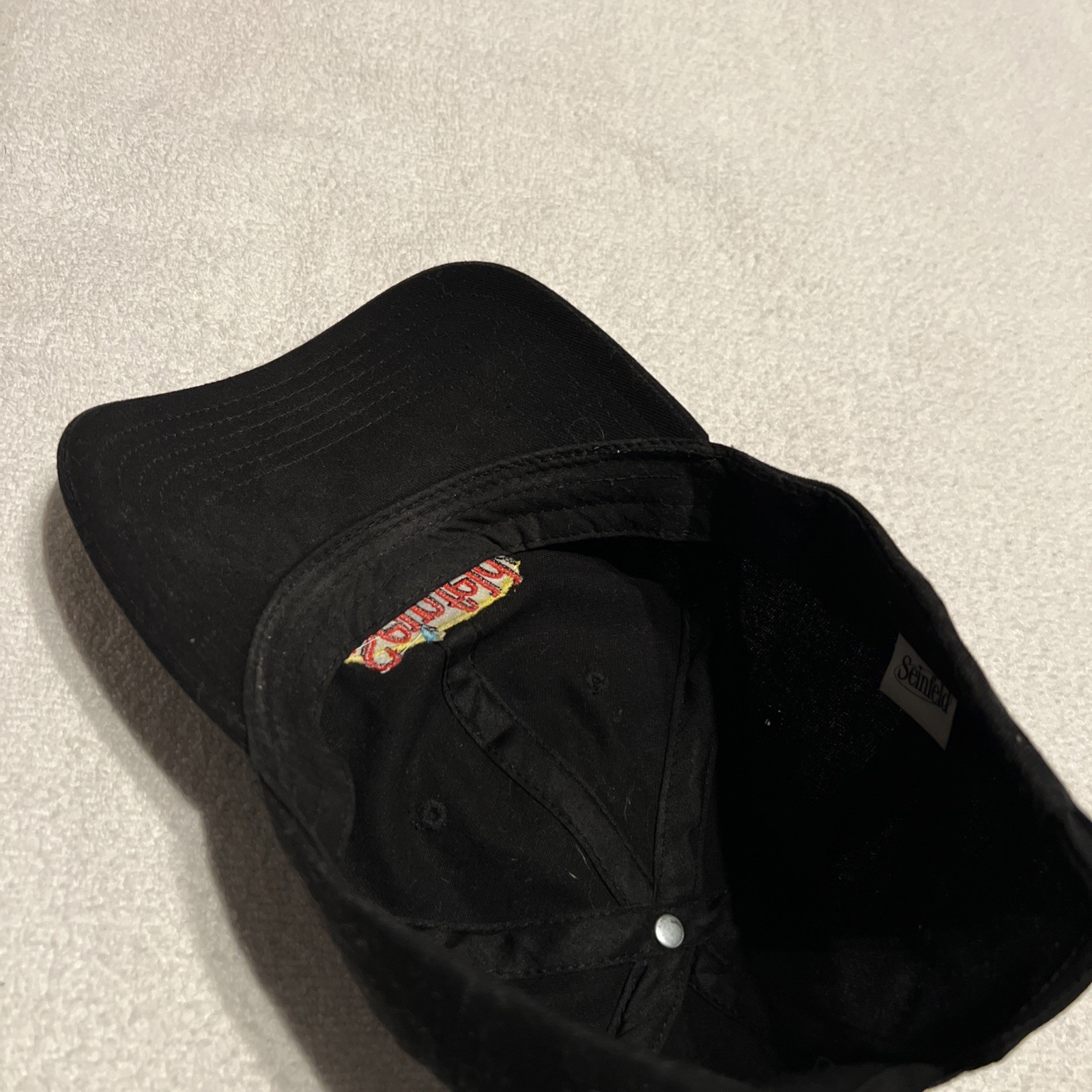 Seinfeld Black Hat Strap Back Adjustable Stitch L… - image 9