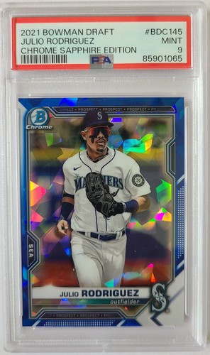 Julio Rodriguez #BDC-145 2021 Bowman Draft Sapphire card