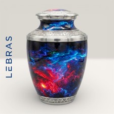 Galaxy Cremation Urn for Ashes Adult, Decorative Memorial Urn 10 Inch
