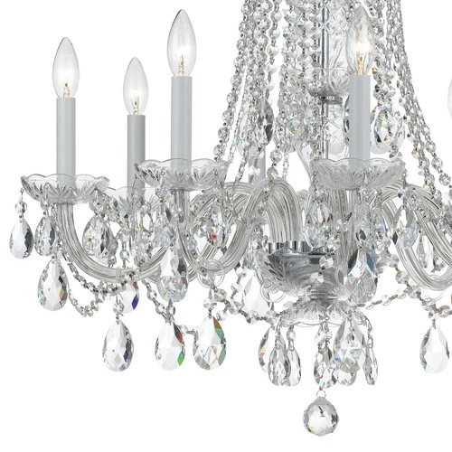 Crystorama 26" Polished Chrome 8-Light Traditional Crystal Chandelier - Picture 3 of 7